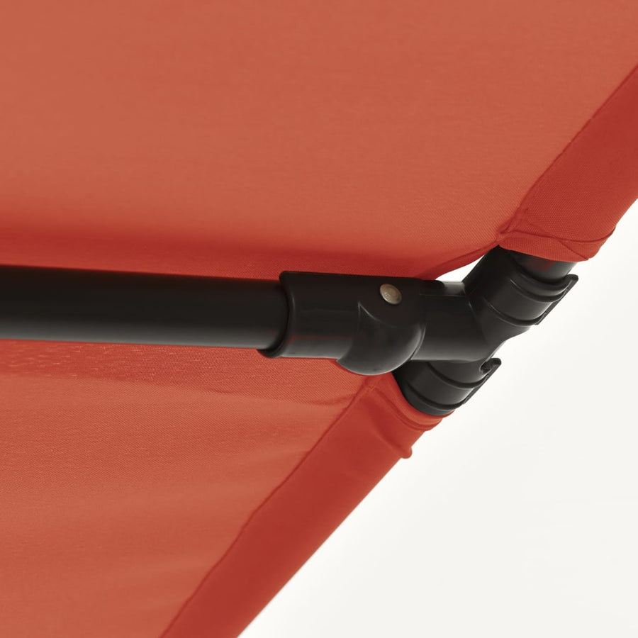 Parasol Met Aluminium Paal 2X1,5 M Terracotta 200 x 150 cm