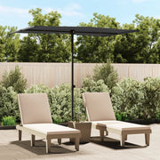 Parasol 200x150 cm aluminium paal zwart