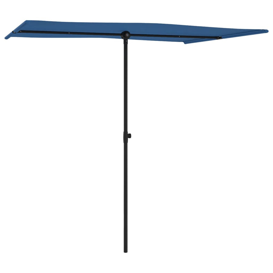 Parasol Met Aluminium Paal 2X1,5 M Azuurblauw 200 x 150 cm azure blue