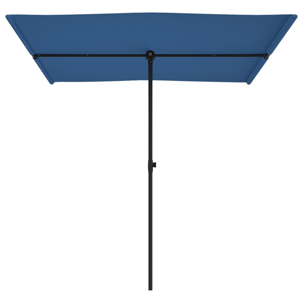 Parasol Met Aluminium Paal 2X1,5 M Azuurblauw 200 x 150 cm azure blue