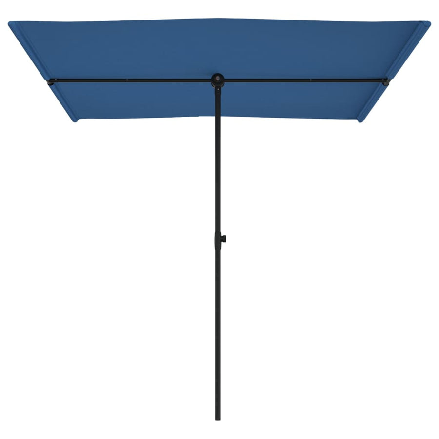 Parasol Met Aluminium Paal 2X1,5 M Azuurblauw 200 x 150 cm azure blue