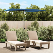 Parasol 2x1,5 m aluminium paal azuurblauw
