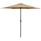 Parasol Met Aluminium Paal 270X246 Cm Taupe