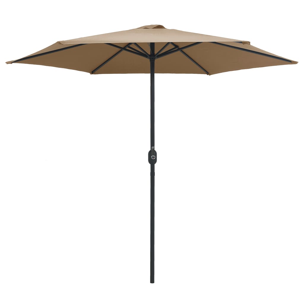 Parasol Met Aluminium Paal 270X246 Cm Taupe