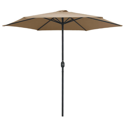 Parasol Met Aluminium Paal 270X246 Cm Taupe