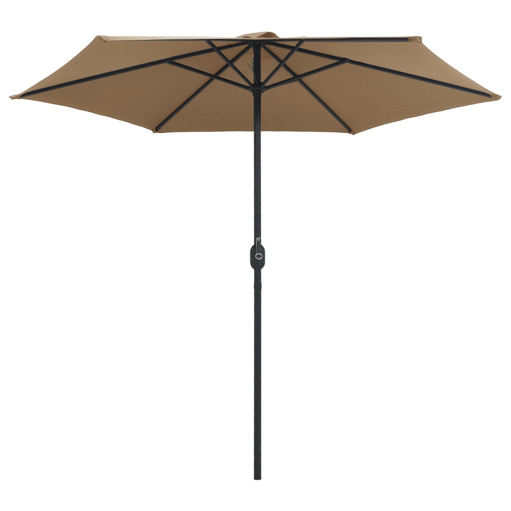 Parasol Met Aluminium Paal 270X246 Cm Taupe