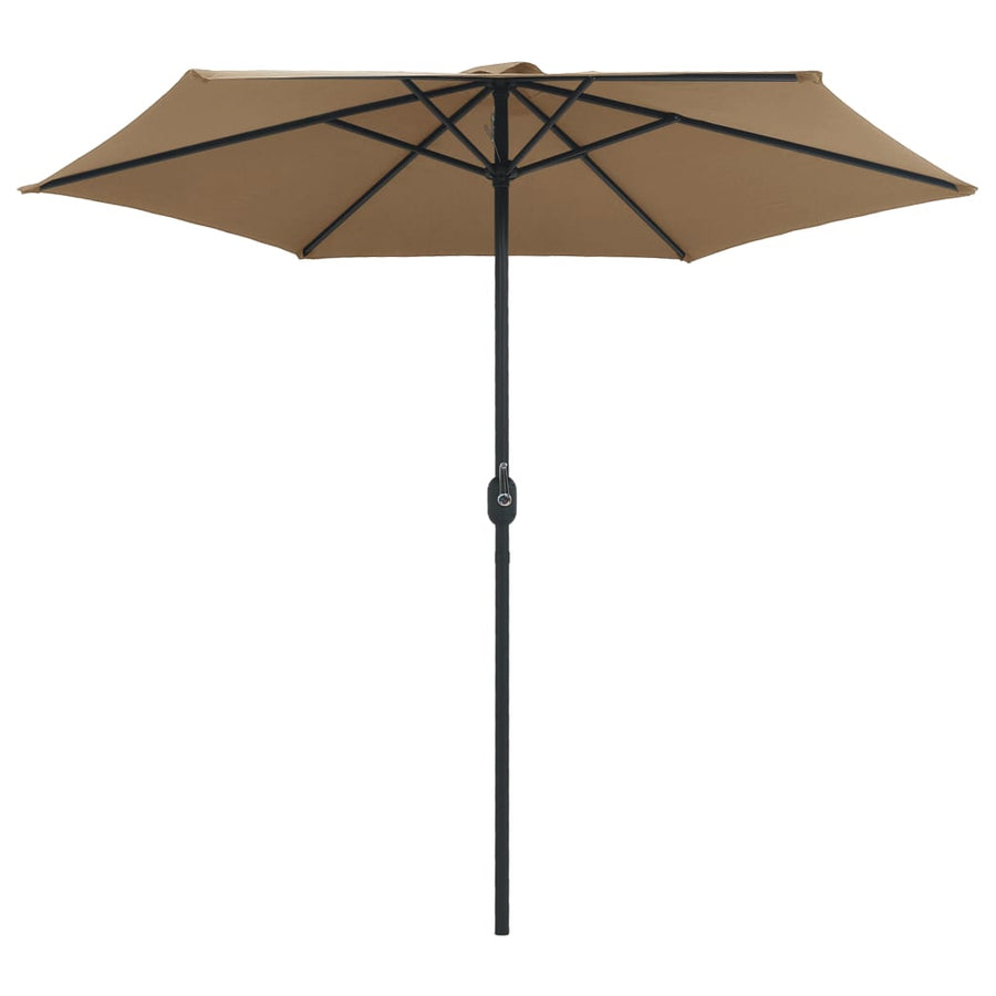 Parasol Met Aluminium Paal 270X246 Cm Taupe