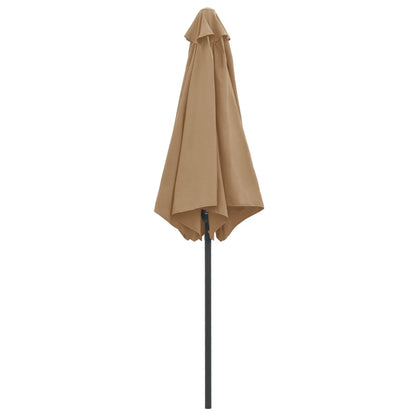 Parasol Met Aluminium Paal 270X246 Cm Taupe