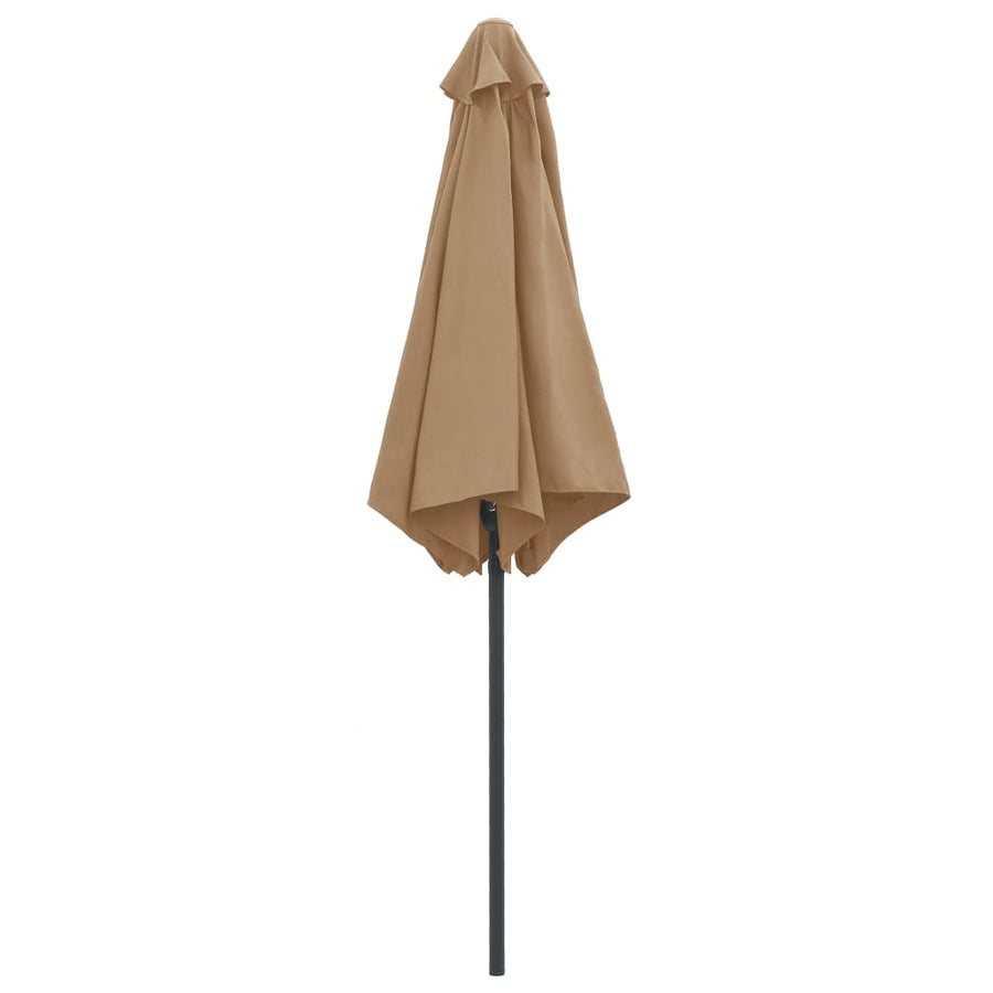 Parasol Met Aluminium Paal 270X246 Cm Taupe