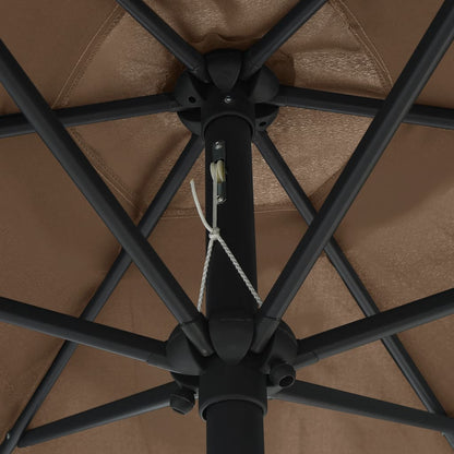 Parasol Met Aluminium Paal 270X246 Cm Taupe