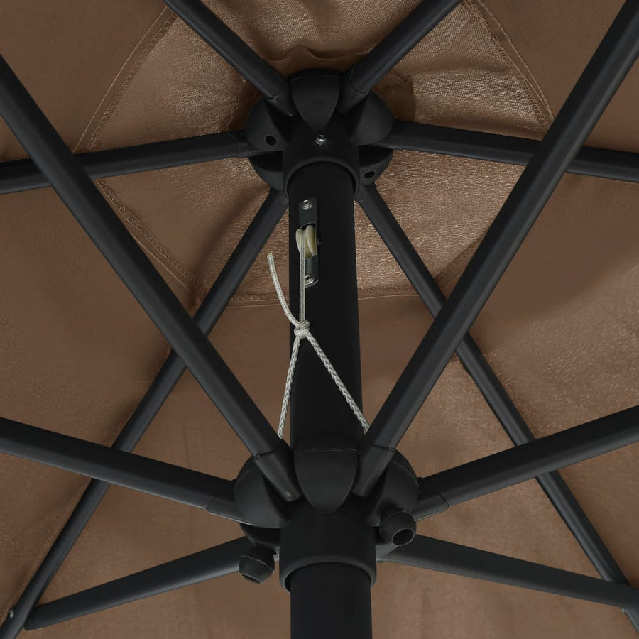 Parasol Met Aluminium Paal 270X246 Cm Taupe