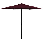 Parasol Met Aluminium Paal 270X246 Cm Bordeauxrood