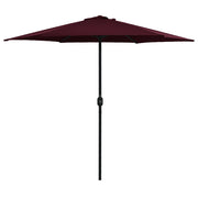 Parasol 270x246 cm bordeauxrood aluminium paal