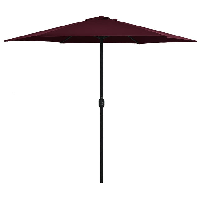 Parasol Met Aluminium Paal 270X246 Cm Bordeauxrood