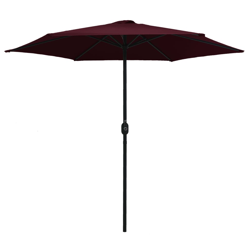 Parasol Met Aluminium Paal 270X246 Cm Bordeauxrood