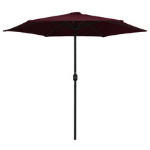 Parasol Met Aluminium Paal 270X246 Cm Bordeauxrood