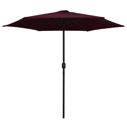 Parasol Met Aluminium Paal 270X246 Cm Bordeauxrood
