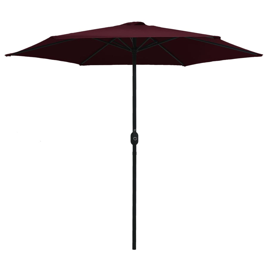 Parasol Met Aluminium Paal 270X246 Cm Bordeauxrood