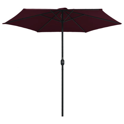 Parasol Met Aluminium Paal 270X246 Cm Bordeauxrood