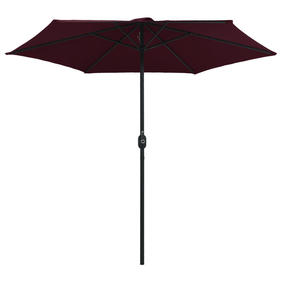 Parasol Met Aluminium Paal 270X246 Cm Bordeauxrood