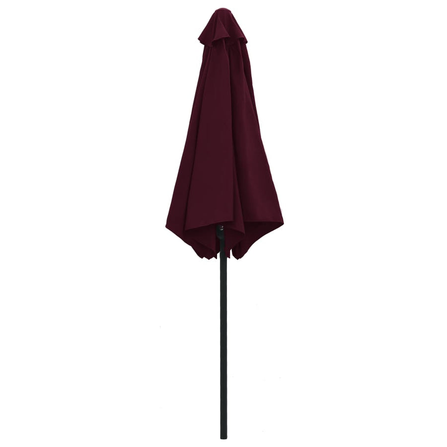 Parasol Met Aluminium Paal 270X246 Cm Bordeauxrood