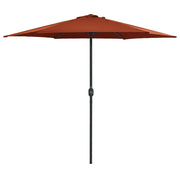 Parasol 270x246 cm terracotta aluminium paal