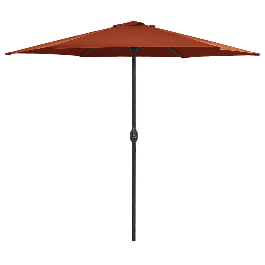 Parasol Met Aluminium Paal 270X246 Cm Kleurig Terracotta