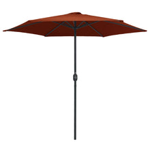 Parasol Met Aluminium Paal 270X246 Cm Kleurig Terracotta