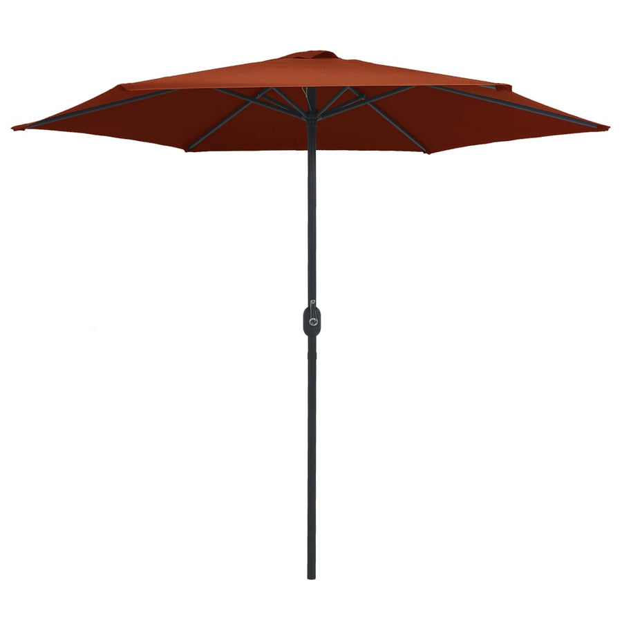 Parasol Met Aluminium Paal 270X246 Cm Kleurig Terracotta