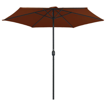 Parasol Met Aluminium Paal 270X246 Cm Kleurig Terracotta