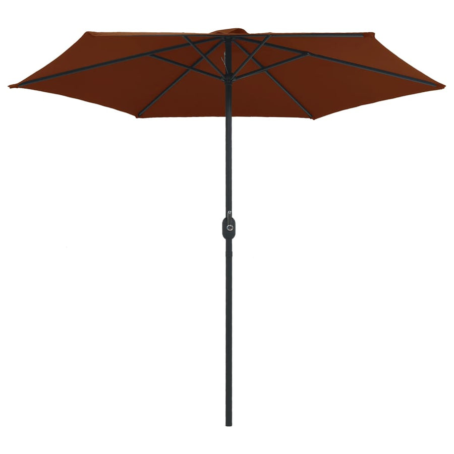 Parasol Met Aluminium Paal 270X246 Cm Kleurig Terracotta