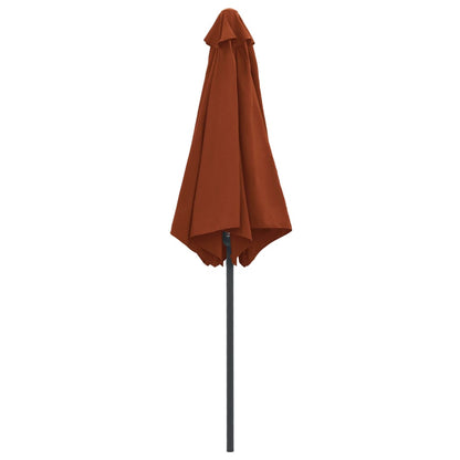 Parasol Met Aluminium Paal 270X246 Cm Kleurig Terracotta