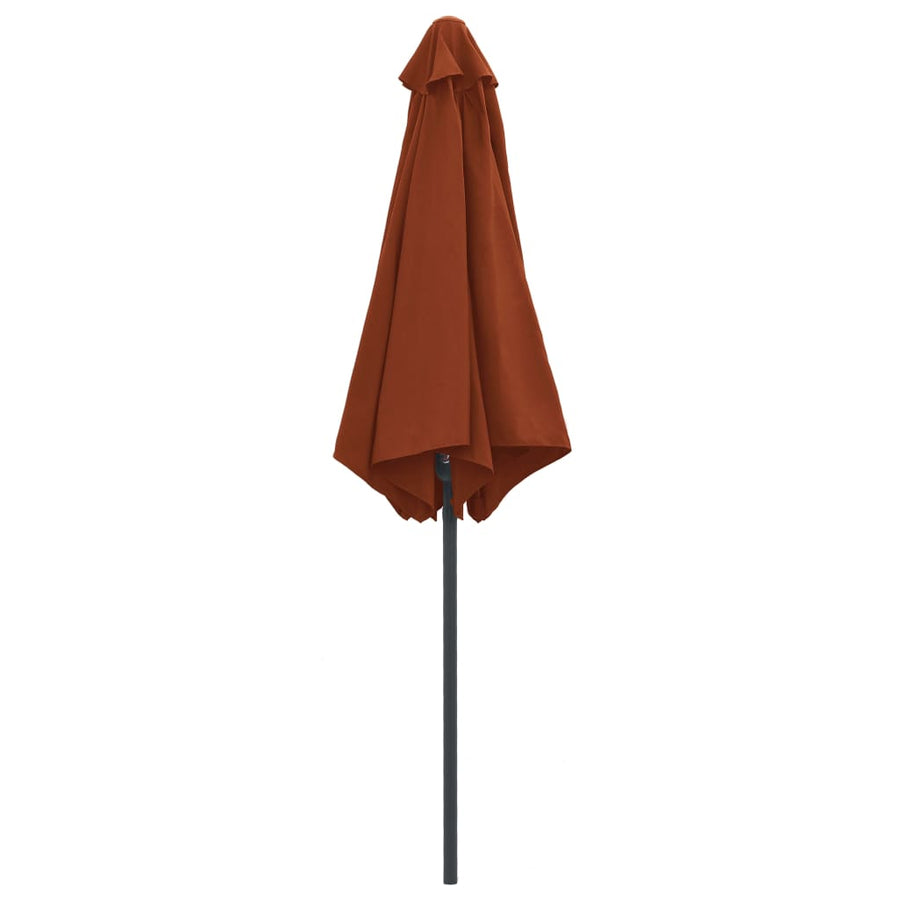 Parasol Met Aluminium Paal 270X246 Cm Kleurig Terracotta