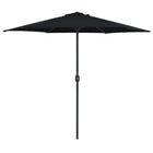 Parasol met aluminium paal 270x246 cm zwart