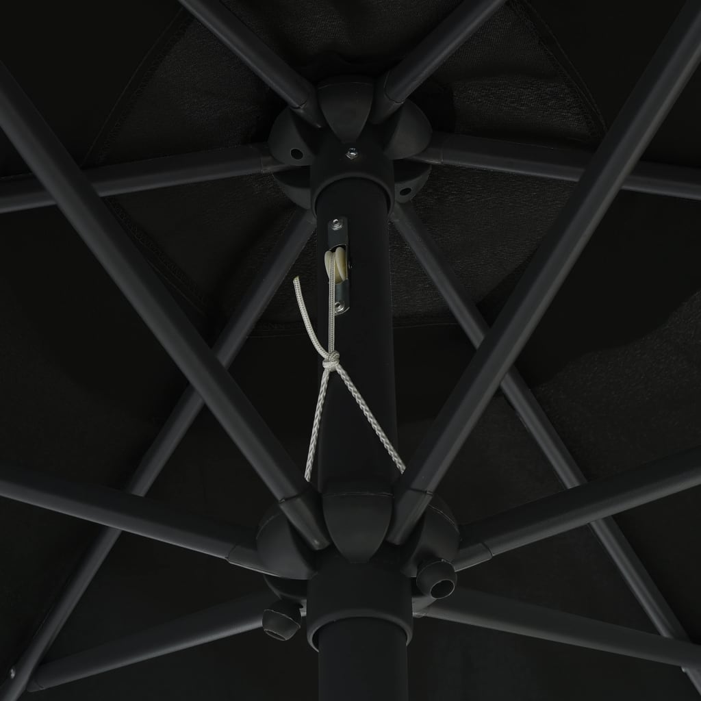 Parasol Met Aluminium Paal 270X246 Cm Zwart