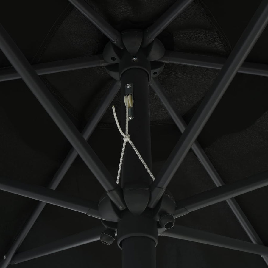 Parasol Met Aluminium Paal 270X246 Cm Zwart