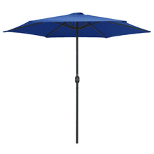 Parasol met aluminium paal 270x246 cm azuurblauw