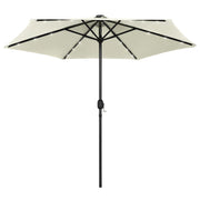 Parasol 270 cm zand wit met led-verlichting