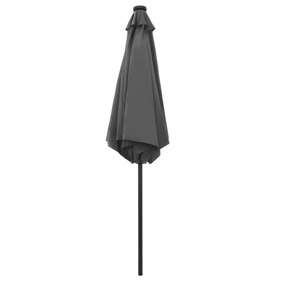 Parasol Met Led-Verlichting En Aluminium Paal 270 Cm Antraciet