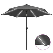 Parasol 300 cm antraciet met led-verlichting