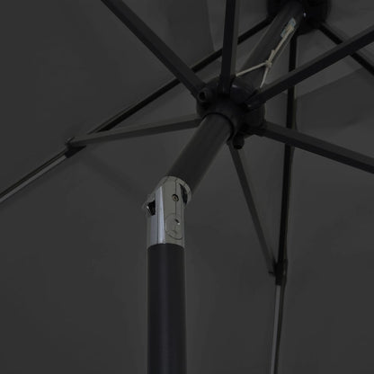Parasol Met Led-Verlichting En Aluminium Paal 300 Cm Antraciet