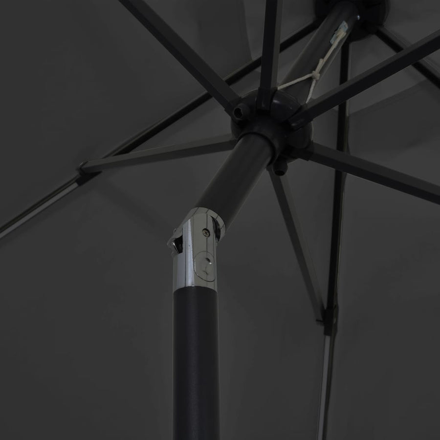 Parasol Met Led-Verlichting En Aluminium Paal 300 Cm Antraciet