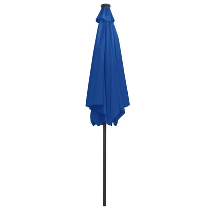 Parasol Met Led-Verlichting En Aluminium Paal 300 Cm Azuurblauw