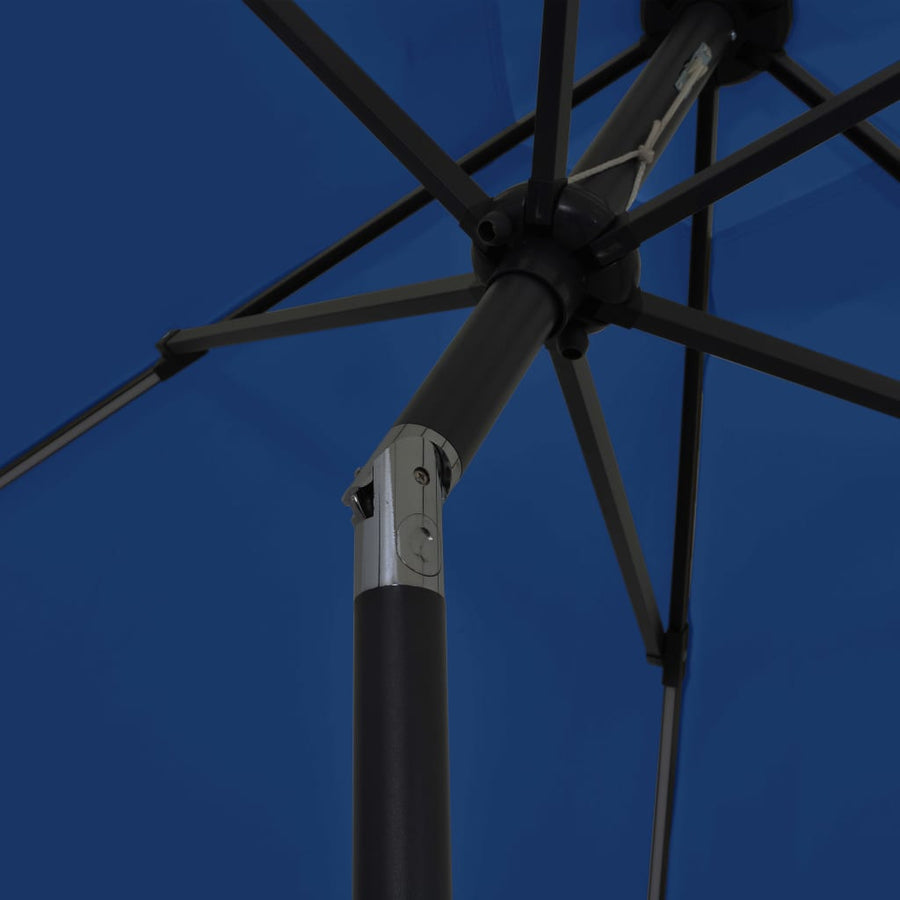 Parasol Met Led-Verlichting En Aluminium Paal 300 Cm Azuurblauw