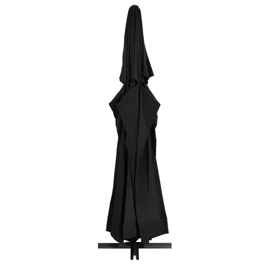 Parasol Met Aluminium Paal 500 cm Zwart