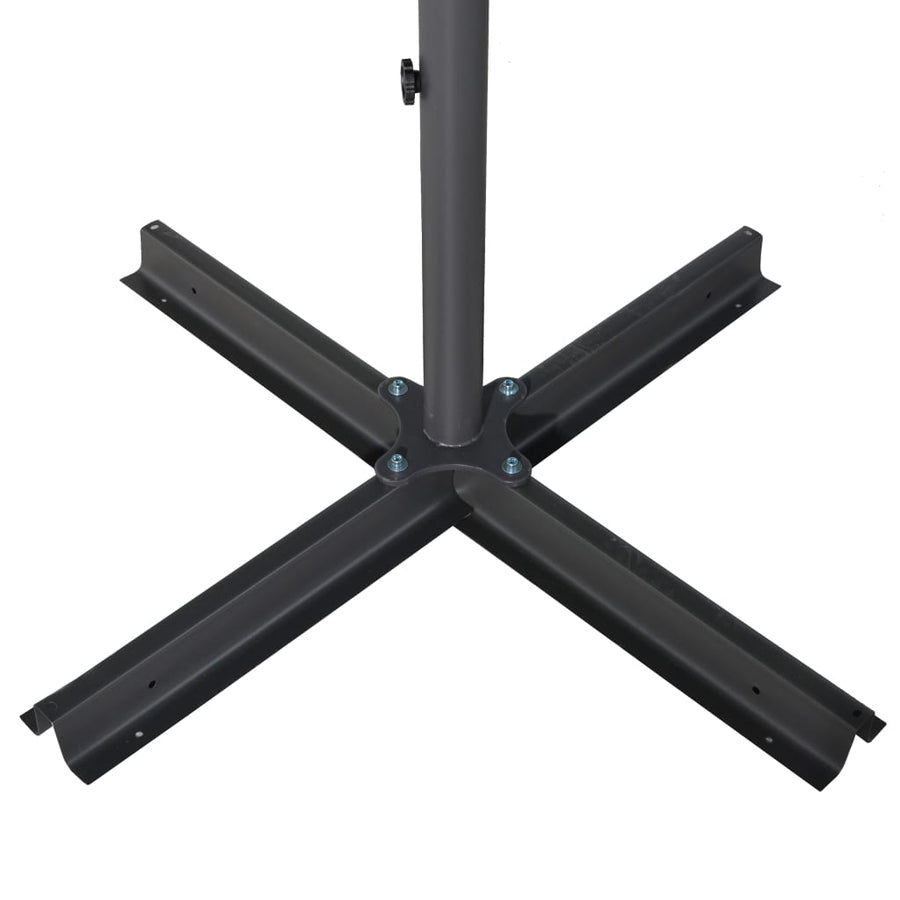 Parasol Met Aluminium Paal 500 cm Zwart