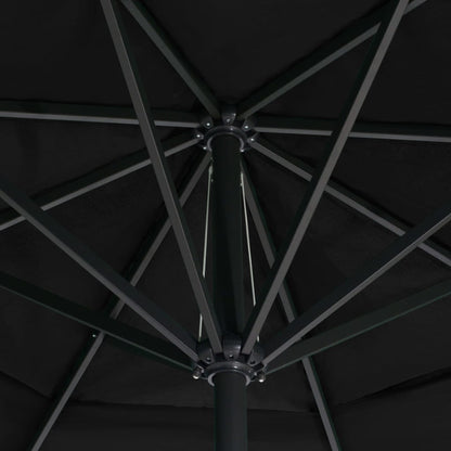 Parasol Met Aluminium Paal 500 cm Zwart