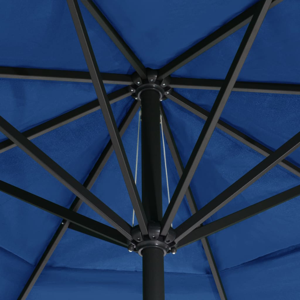 Parasol Met Aluminium Paal Azuurblauw 500 cm azure blue