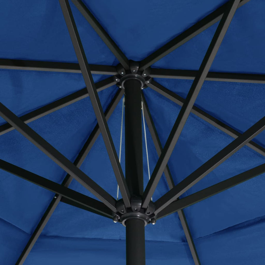 Parasol Met Aluminium Paal Azuurblauw 500 cm azure blue