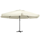 Parasol Met Aluminium Paal Zand 600 cm Wit